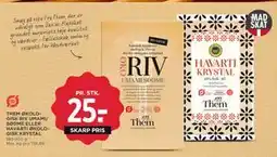 MENY THEM ØKOLOGISK RIV UMAMI/ SØDME ELLER HAVARTI ØKOLOGISK KRYSTAL tilbud