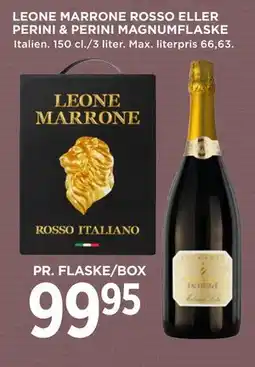 MENY LEONE MARRONE ROSSO ELLER PERINI & PERINI MAGNUMFLASKE tilbud