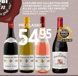 MENY LABOURÉ-ROI COLLECTION ROSÉ, CHARDONNAY ELLER PINOT NOIR ELLER LES ARMES DES PRINCES tilbud