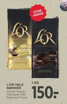 MENY L’OR HELE BØNNER tilbud