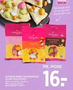 MENY ANTHON BERG PÅSKEDRAGÉ ELLER GULDKNAS tilbud