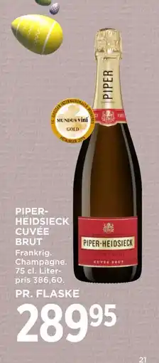 MENY PIPERHEIDSIECK CUVÉE BRUT tilbud