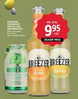 MENY BREEZER, SOMERSBY, 1664 ELLER GRIMBERGEN tilbud