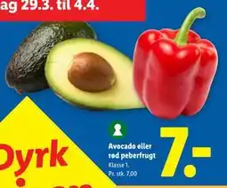 Lidl Avocado eller rød peberfrugt tilbud