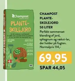 Plantorama CHAMPOST PLANTESKOLEJORD 50 LITER tilbud