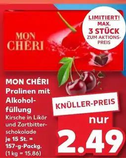 Kaufland DE Mon chéri pralinen mit alkohol- füllung tilbud