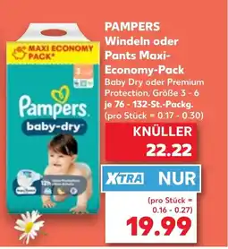 Kaufland DE Pampers windeln oder pants maxi- economy-pack tilbud