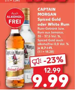 Kaufland DE Captain morgan spiced gold oder white rum tilbud