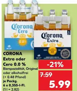 Kaufland DE Corona extra oder cero 0.0 % tilbud