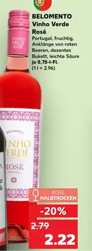 Kaufland DE Belomento vinho verde rosé tilbud