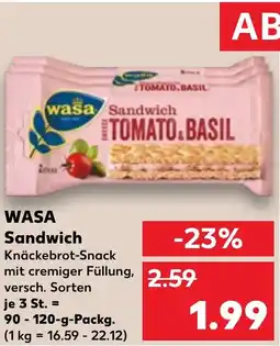 Kaufland DE Wasa sandwich tilbud