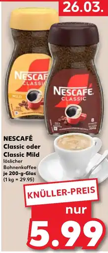 Kaufland DE Nescafé classic oder classic mild tilbud