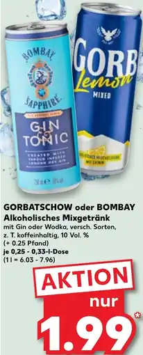 Kaufland DE Gorbatschow oder bombay alkoholisches mixgetränk tilbud