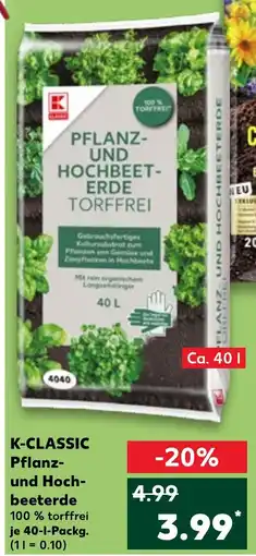 Kaufland DE K-classic pflanz- und hoch- beeterde tilbud