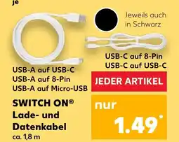 Kaufland DE Switch on lade- und datenkabel tilbud