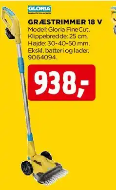 jem & fix Græstrimmer 18 V tilbud