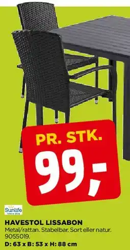 jem & fix HAVESTOL LISSABON tilbud