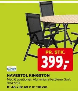 jem & fix HAVESTOL KINGSTON tilbud