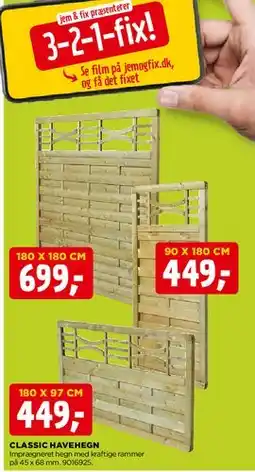 jem & fix Classic havehegn tilbud