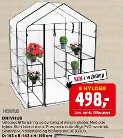 jem & fix Drivhus (8 hylder) tilbud