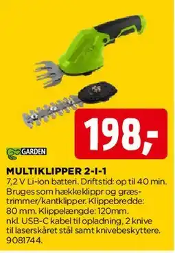 jem & fix MULTIKLIPPER 2-I-1 tilbud