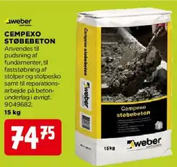 jem & fix Støbebeton (Weber) tilbud