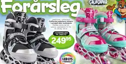 Buddy Leg California justerbare inliners i sort/grå eller turkis/pink tilbud
