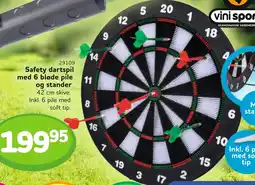 Buddy Leg Safety dartspil med 6 bløde pile og stander tilbud