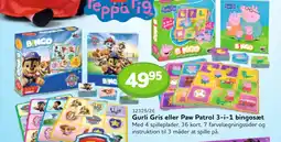 Buddy Leg Gurli Gris eller Paw Patrol 3-i-1 bingosæt tilbud