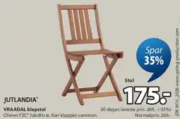 JYSK VRAADAL klapstol tilbud