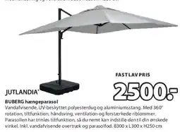 JYSK JUTLANDIA hængeparasol tilbud