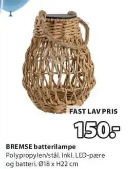 JYSK BREMSE batterilampe tilbud