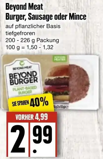 Beyon Meat Burger, Sausage Oder Mince