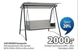 JYSK JUELSMINDE hængesofa tilbud