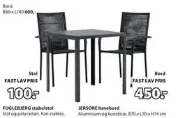 JYSK JERSORE havebord tilbud