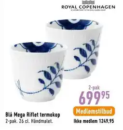 Imerco Blå Mega Riflet termokop tilbud