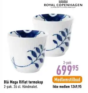 Imerco Blå Mega Riflet termokop tilbud