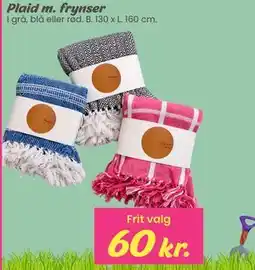 Hi five Plaid m. frynser tilbud