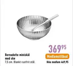 Imerco Bernadotte miniskål med ske tilbud