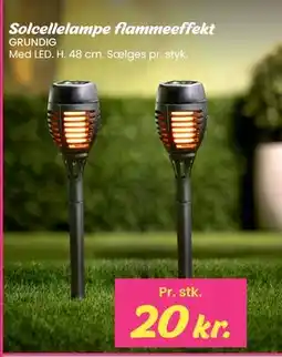 Hi five Solcellelampe flammeeffekt tilbud