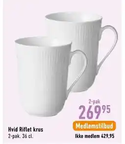 Imerco Hvid Riflet krus tilbud