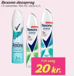 Hi five Rexona deospray tilbud