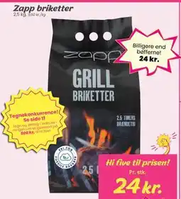 Hi five Zapp briketter tilbud