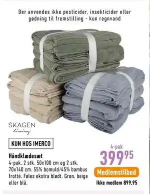 Imerco Håndklædesæt tilbud