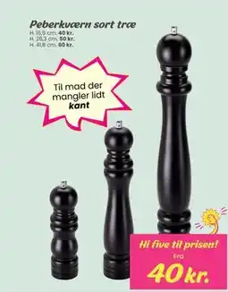 Hi five Peberkværn sort træ tilbud