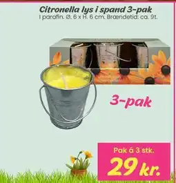Hi five Citronella lys i spand 3-pak tilbud