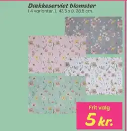Hi five Dækkeserviet blomster tilbud