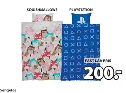 JYSK SQUISHMALLOWS / PLAYSTATION sengesæt tilbud