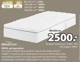 JYSK DRIVA springmadras tilbud