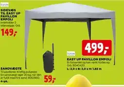 jem & fix SIDEVÆG TIL EASY UP PAVILLON EMPOLI tilbud